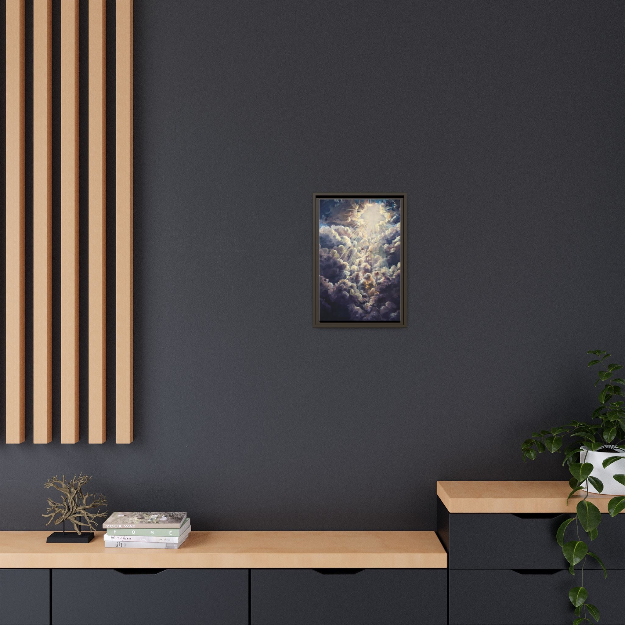 Revelations 1:7 Framed Canvas Print