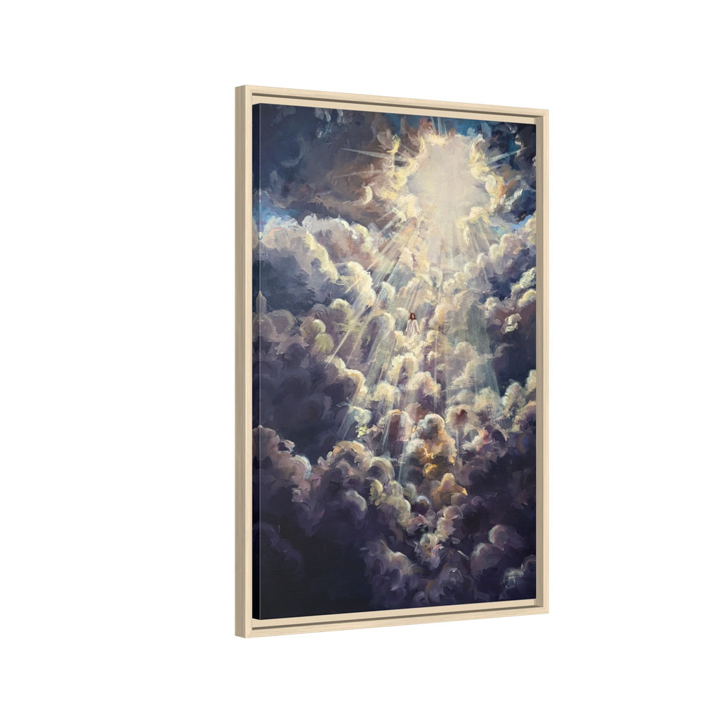 Revelations 1:7 Framed Canvas Print