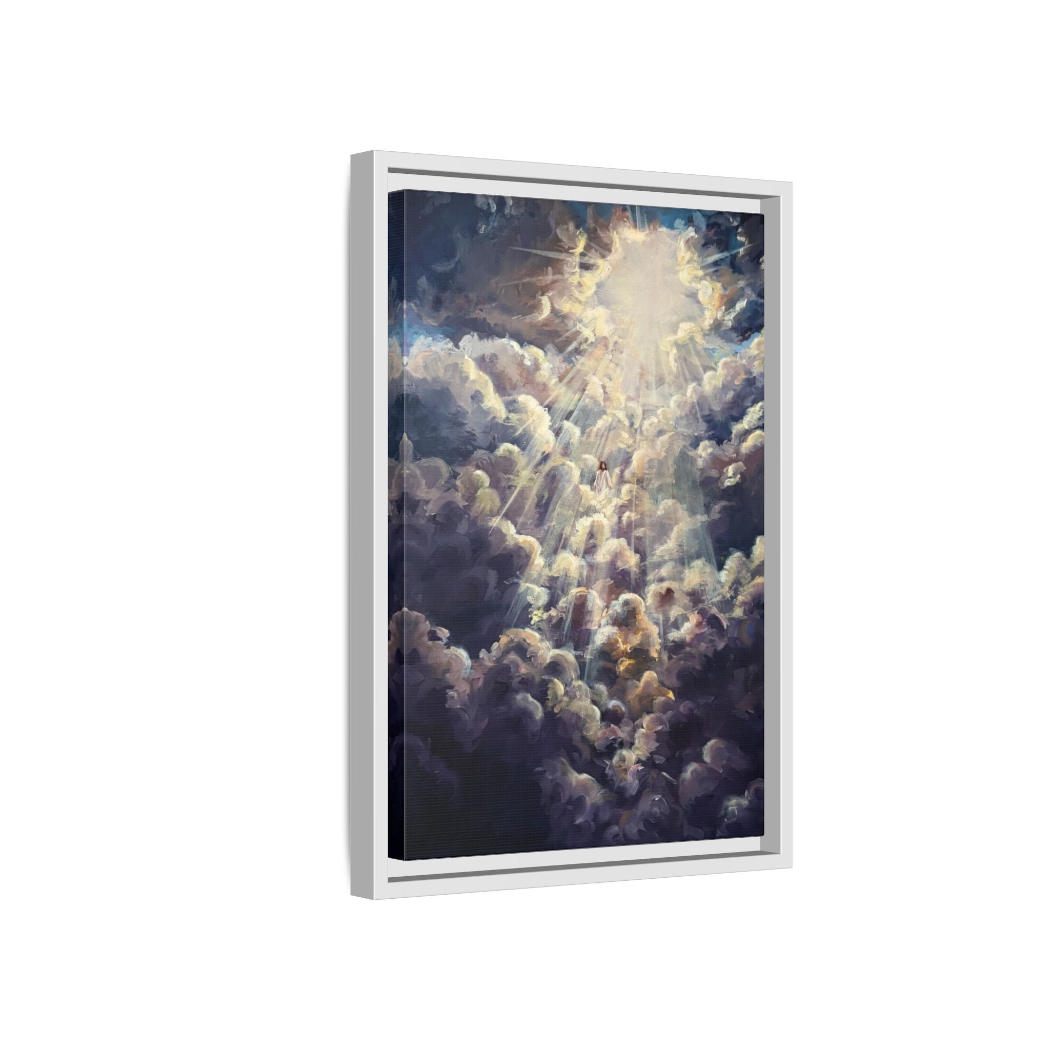 Revelations 1:7 Framed Canvas Print