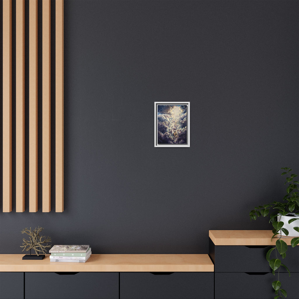 Revelations 1:7 Framed Canvas Print