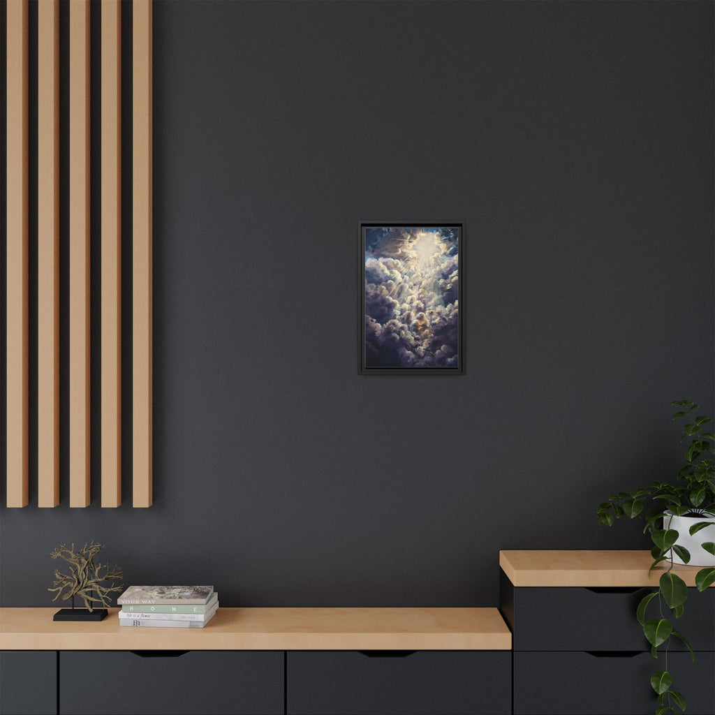 Revelations 1:7 Framed Canvas Print