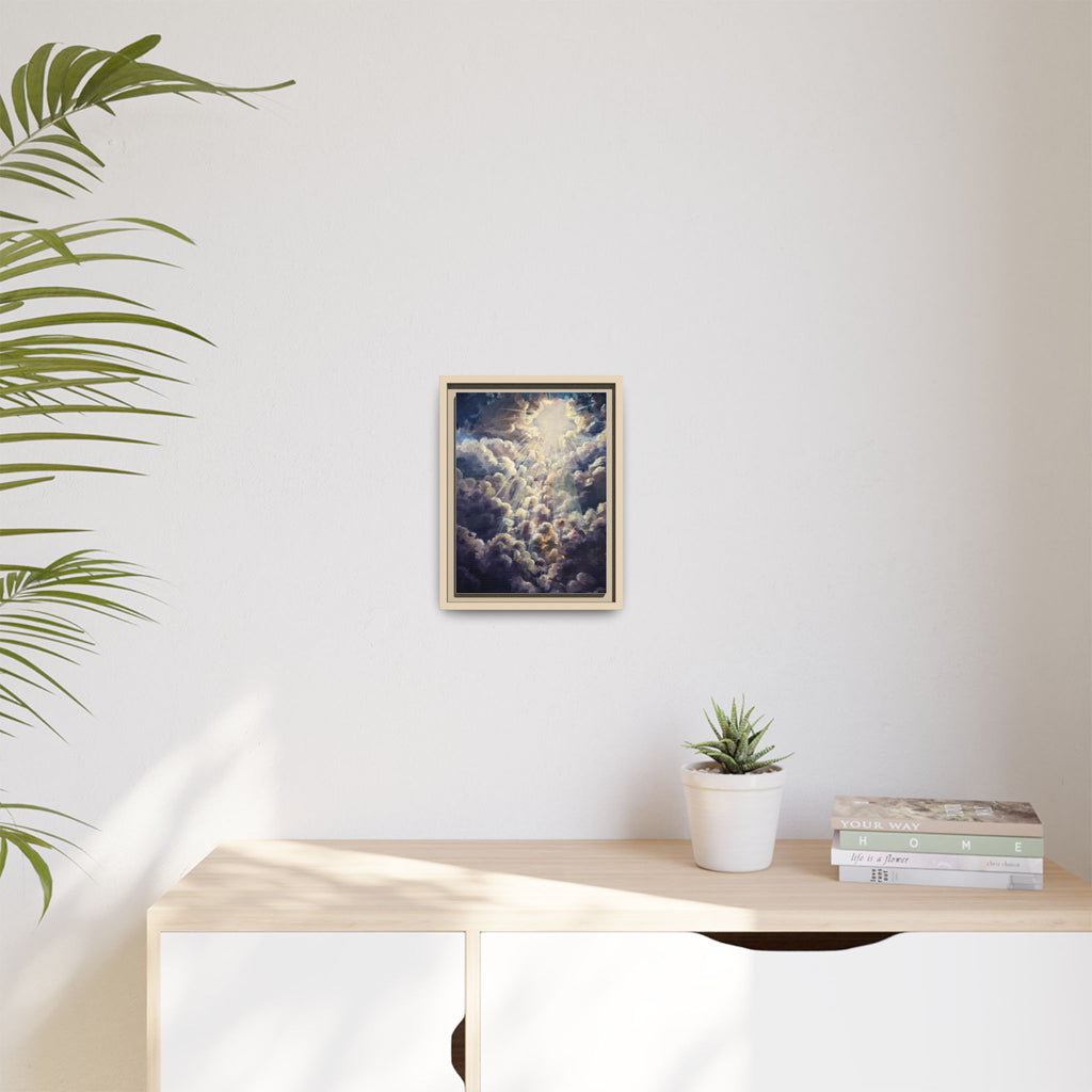 Revelations 1:7 Framed Canvas Print