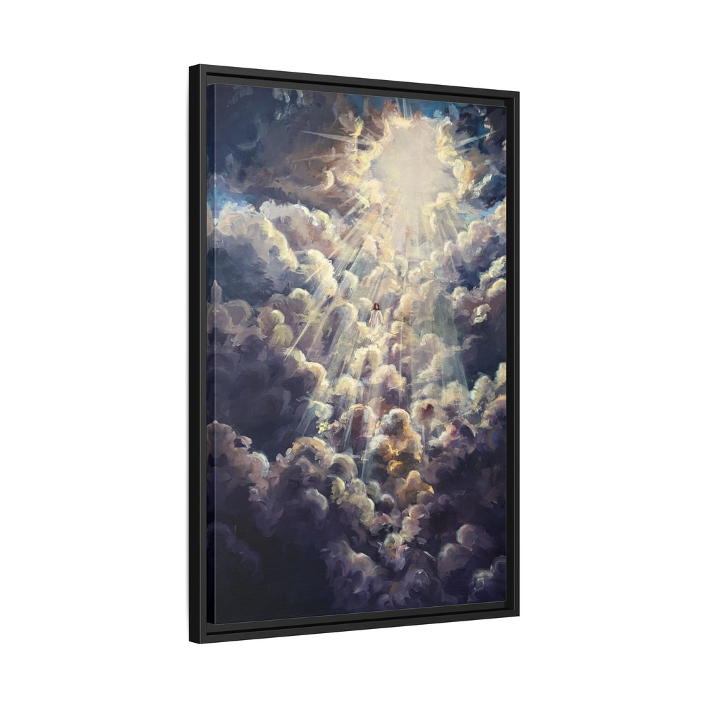 Revelations 1:7 Framed Canvas Print