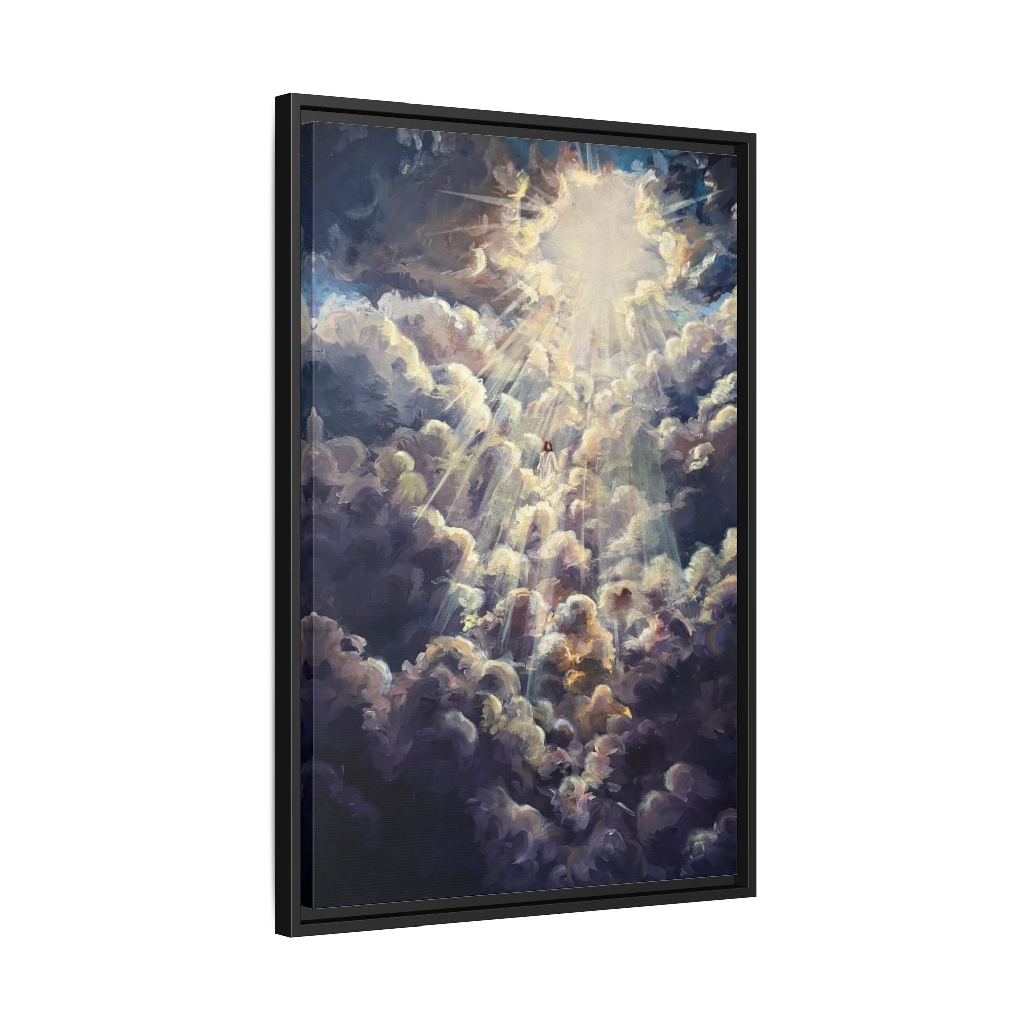 Revelations 1:7 Framed Canvas Print