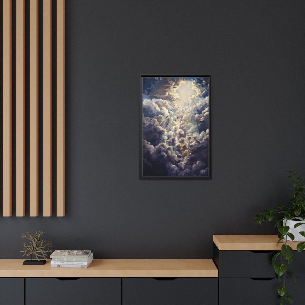 Revelations 1:7 Framed Canvas Print