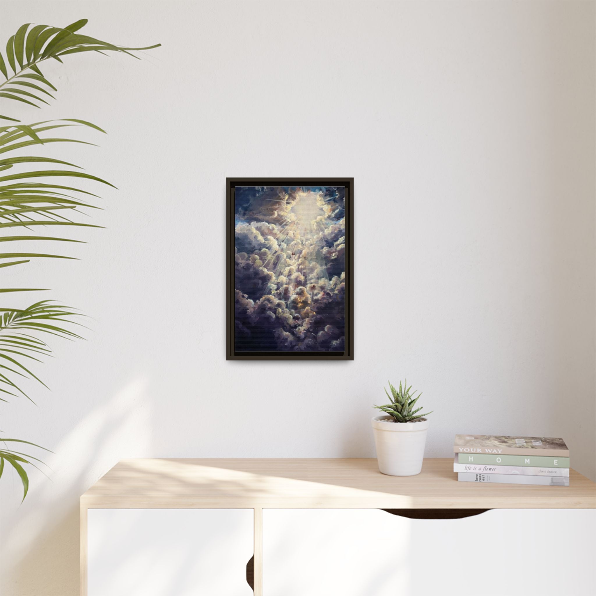 Revelations 1:7 Framed Canvas Print