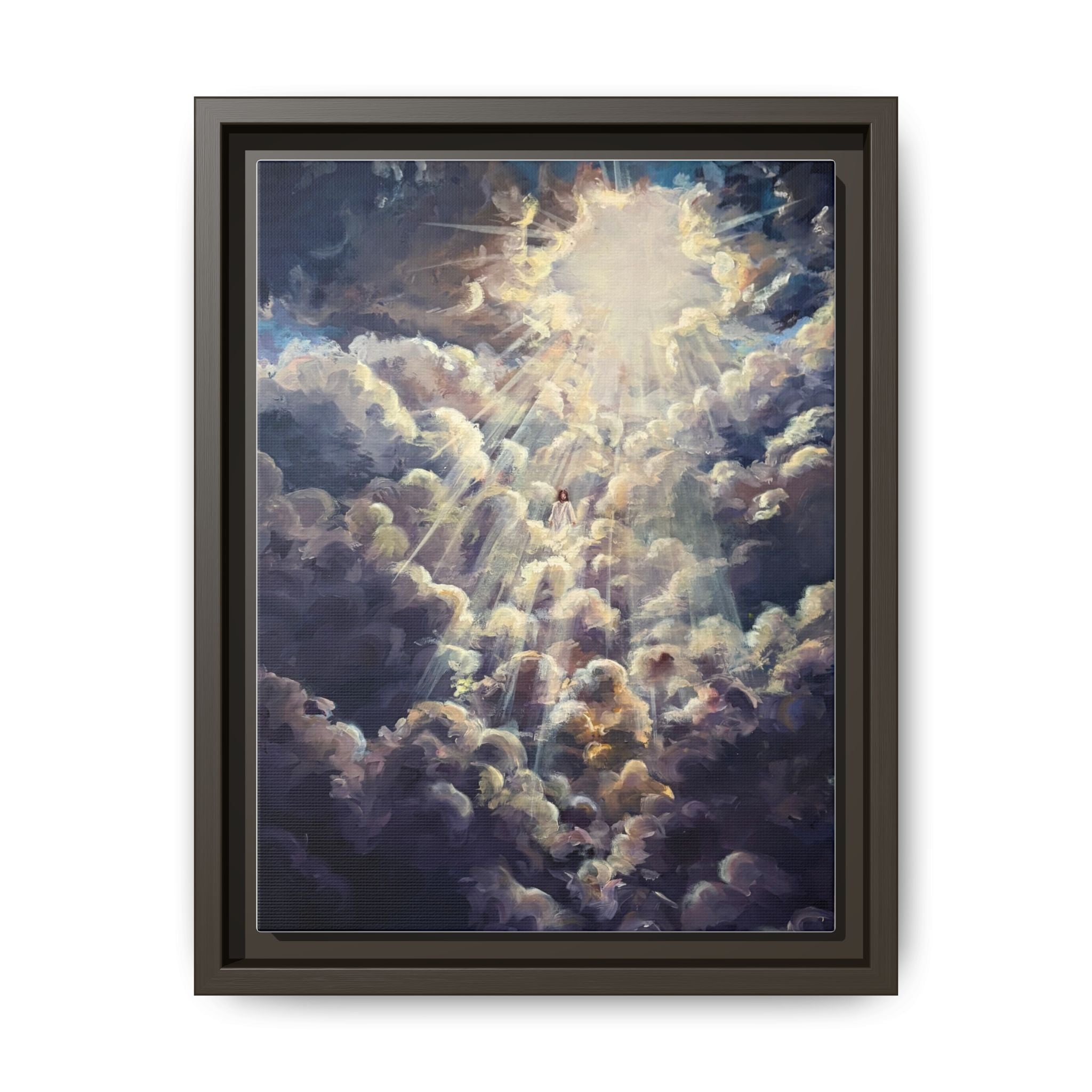 Revelations 1:7 Framed Canvas Print