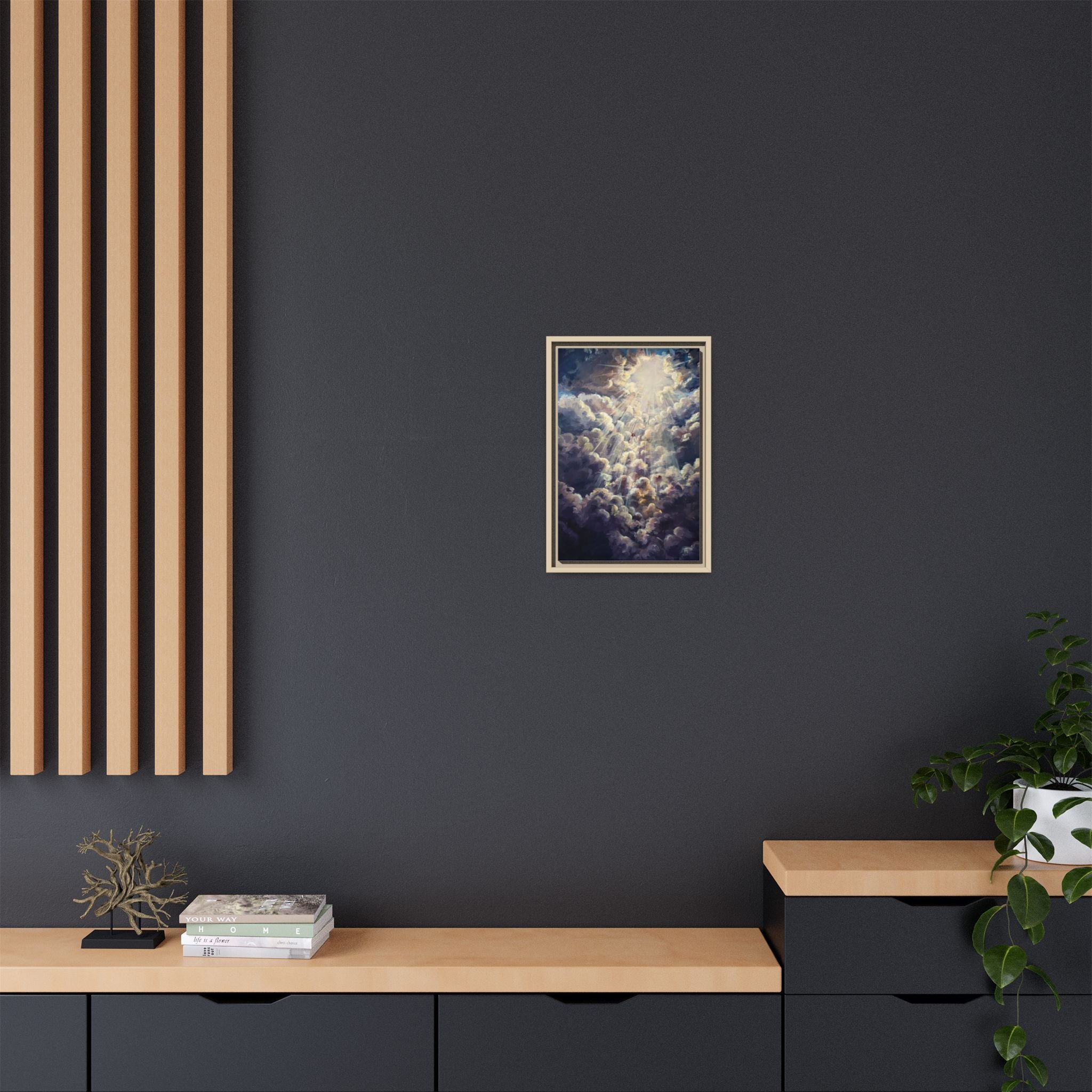 Revelations 1:7 Framed Canvas Print