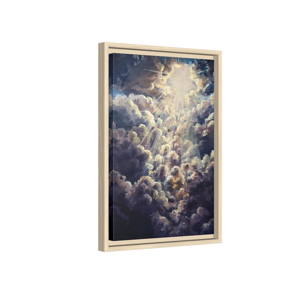 Revelations 1:7 Framed Canvas Print