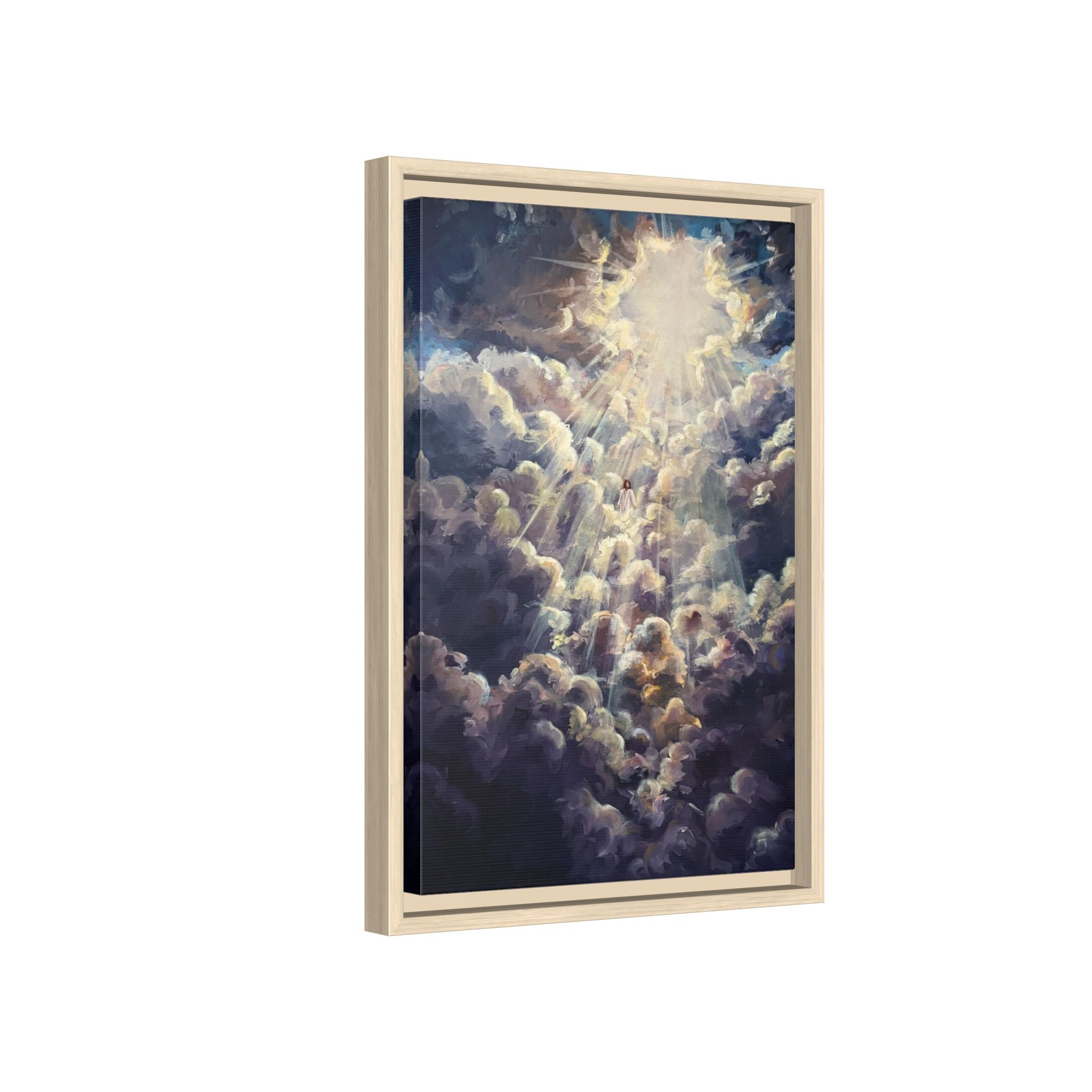 Revelations 1:7 Framed Canvas Print