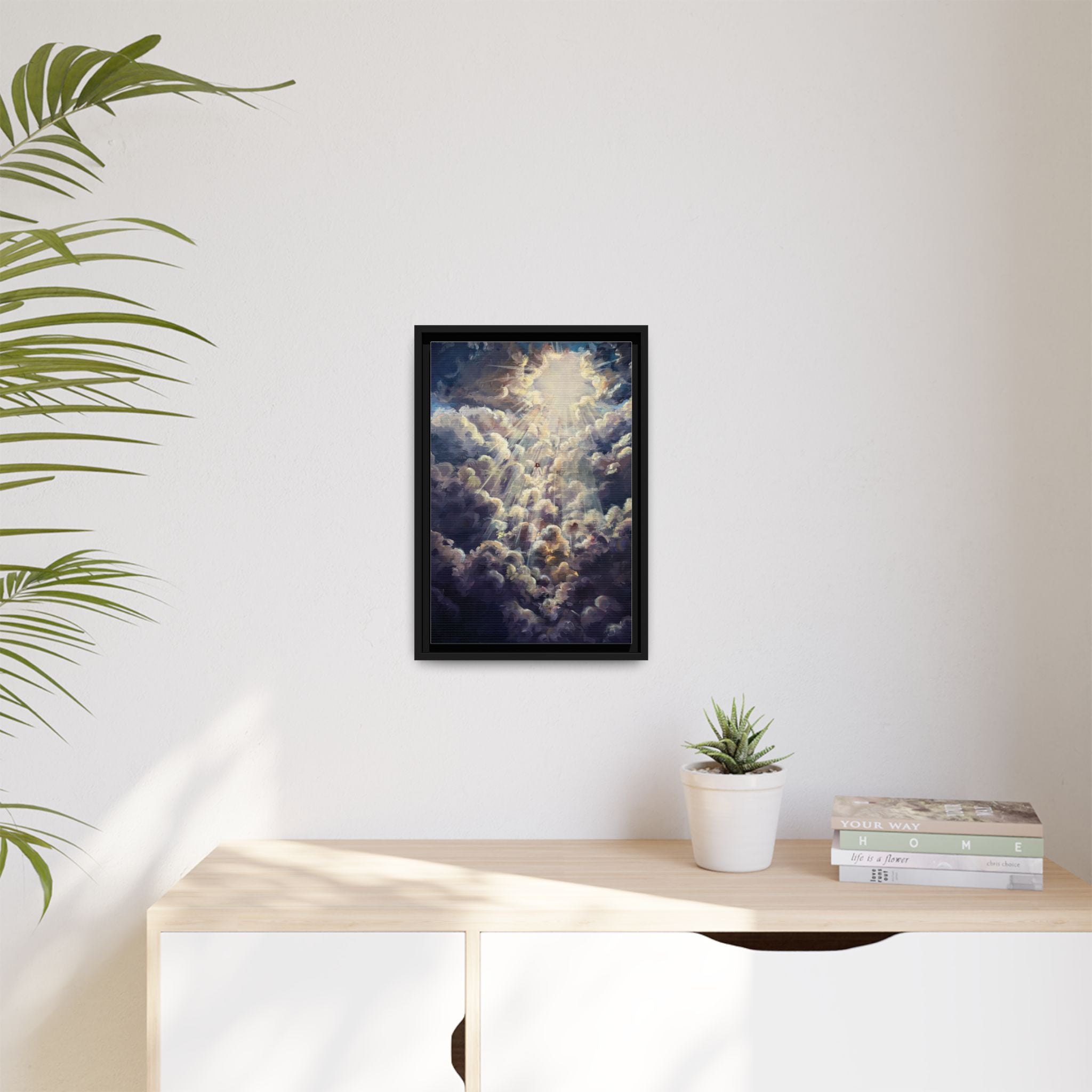 Revelations 1:7 Framed Canvas Print