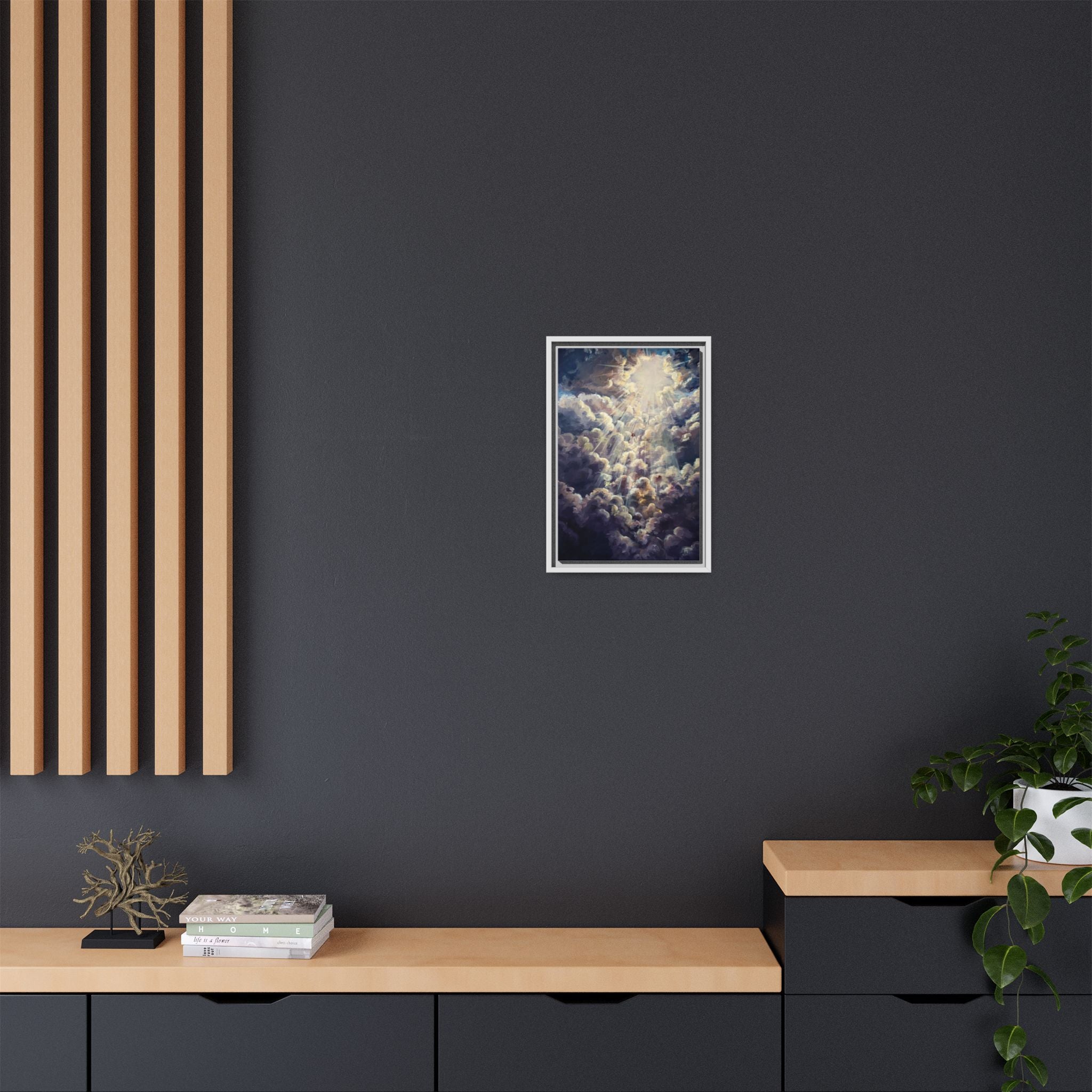 Revelations 1:7 Framed Canvas Print