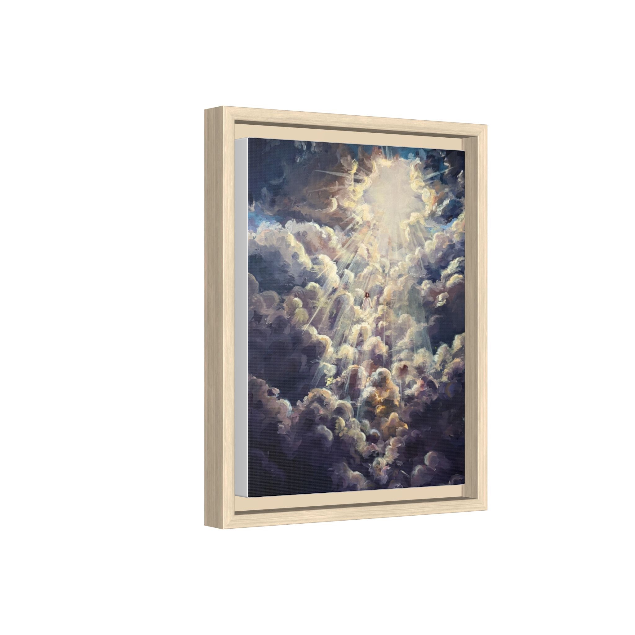 Revelations 1:7 Framed Canvas Print
