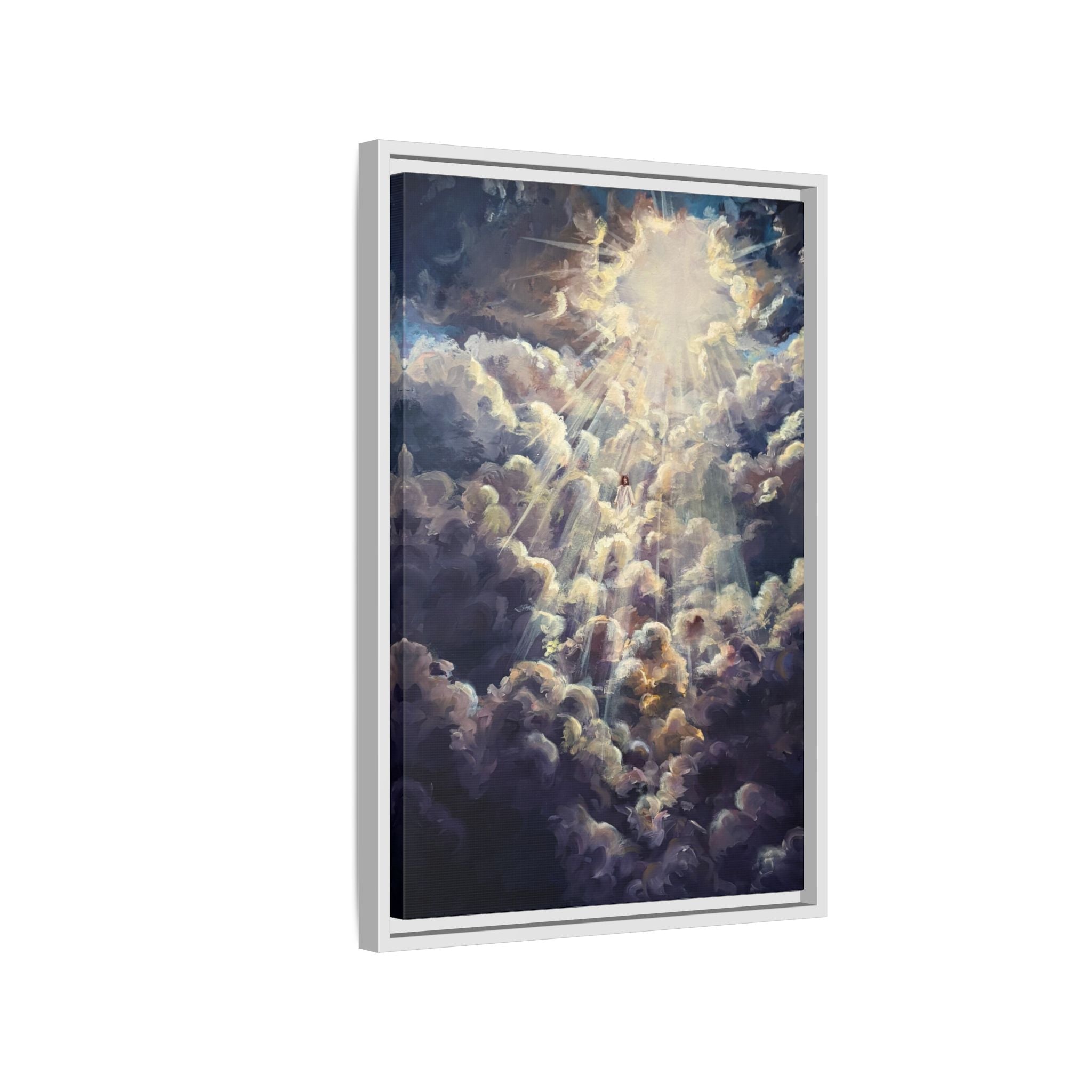 Revelations 1:7 Framed Canvas Print