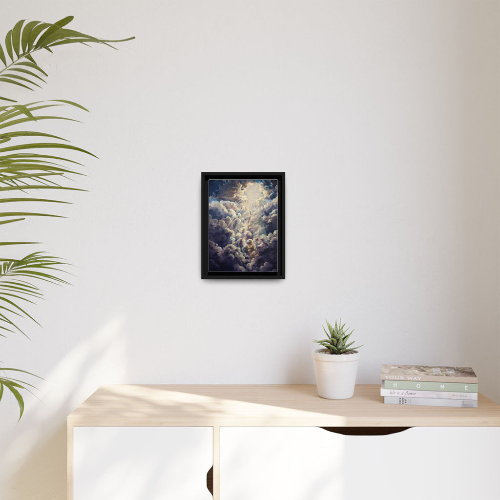 Revelations 1:7 Framed Canvas Print