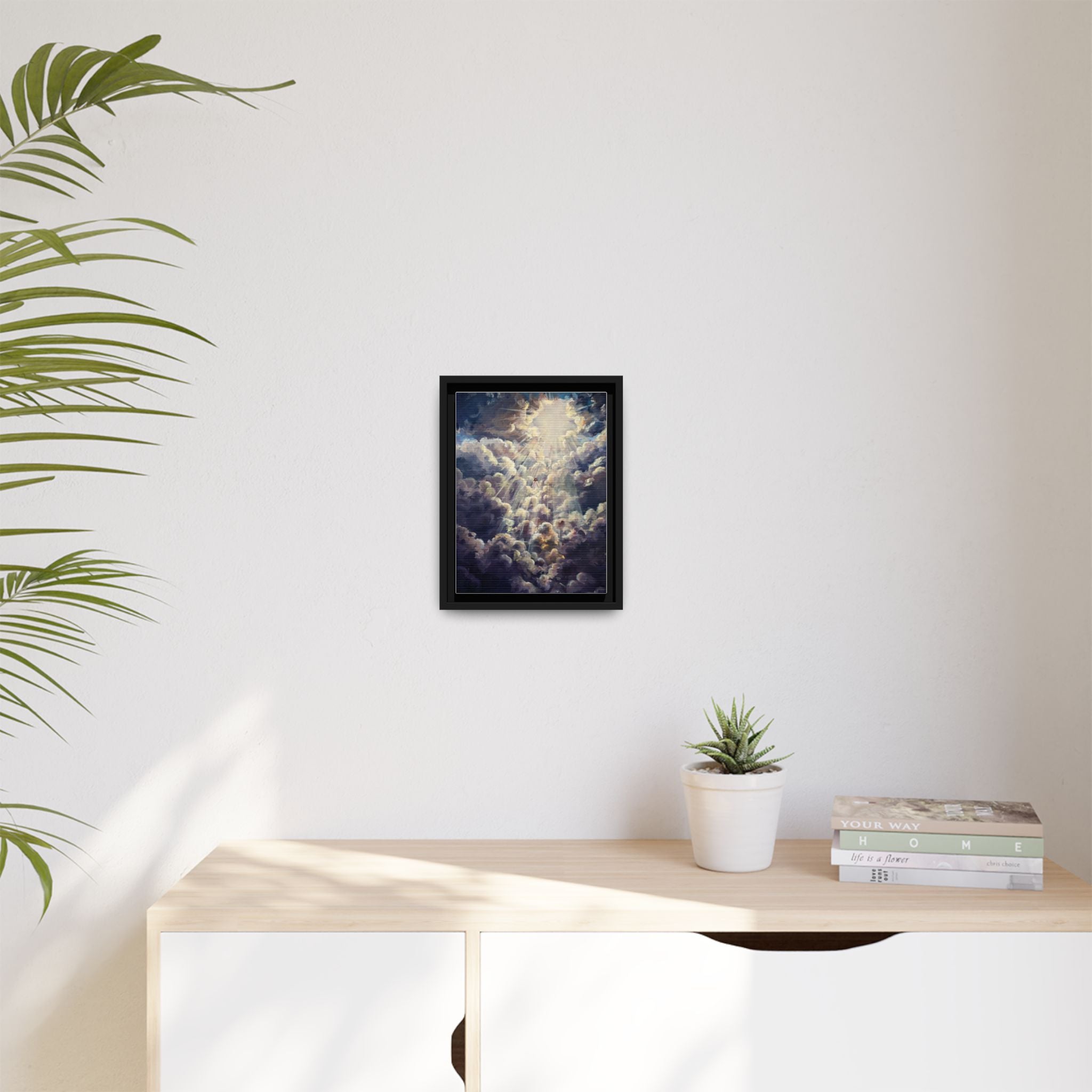 Revelations 1:7 Framed Canvas Print