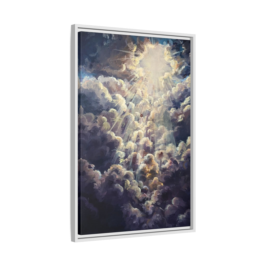 Revelations 1:7 Framed Canvas Print