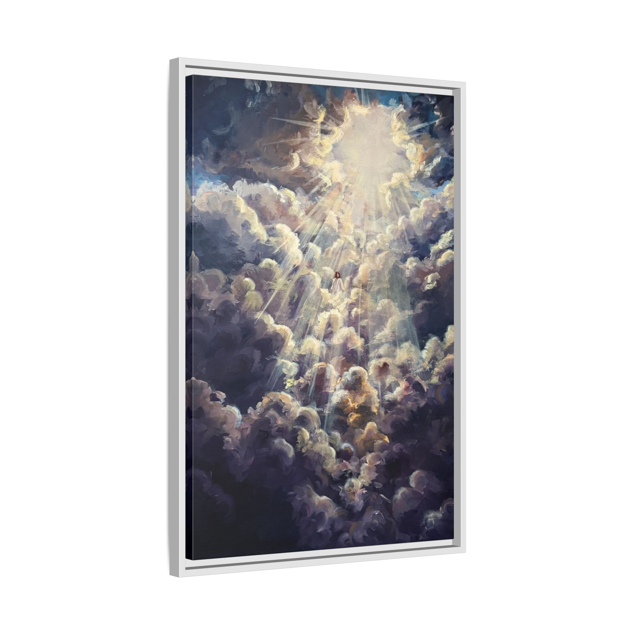 Revelations 1:7 Framed Canvas Print