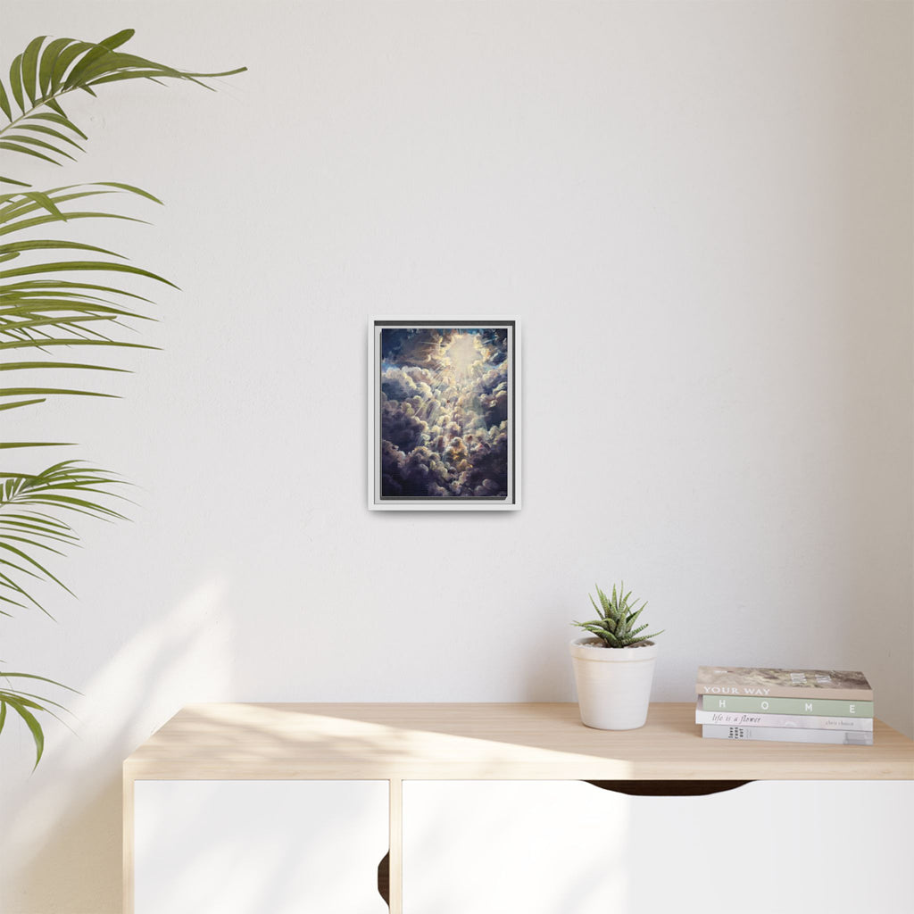 Revelations 1:7 Framed Canvas Print