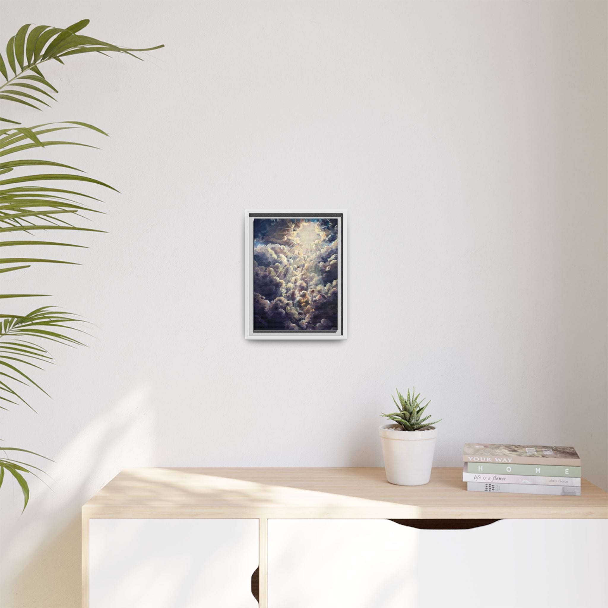 Revelations 1:7 Framed Canvas Print