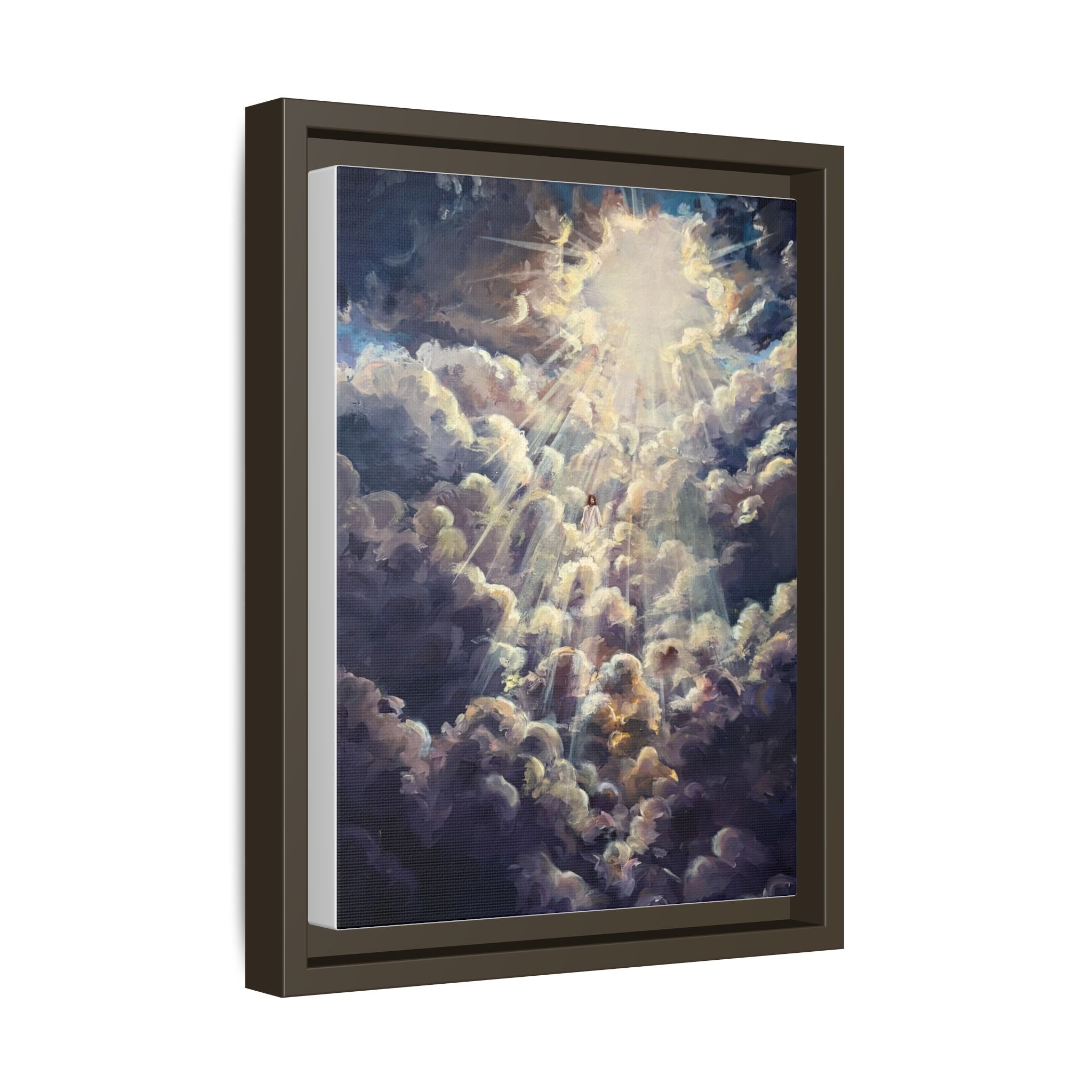 Revelations 1:7 Framed Canvas Print