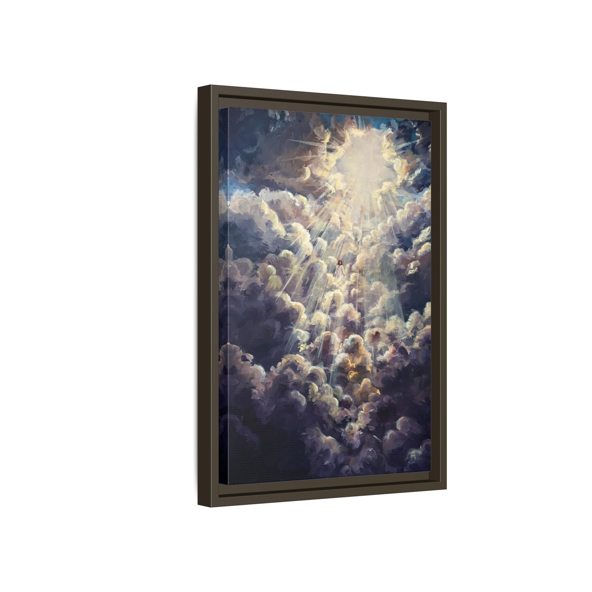 Revelations 1:7 Framed Canvas Print