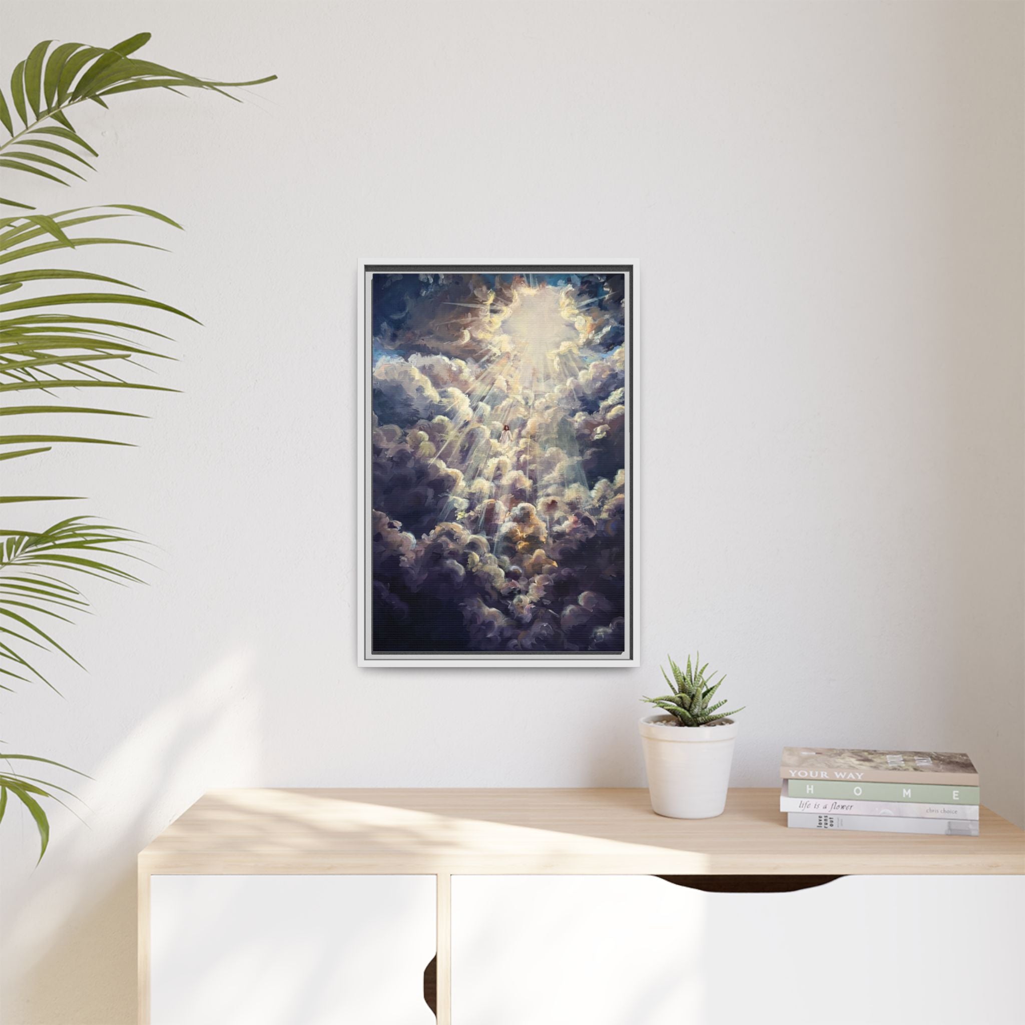 Revelations 1:7 Framed Canvas Print