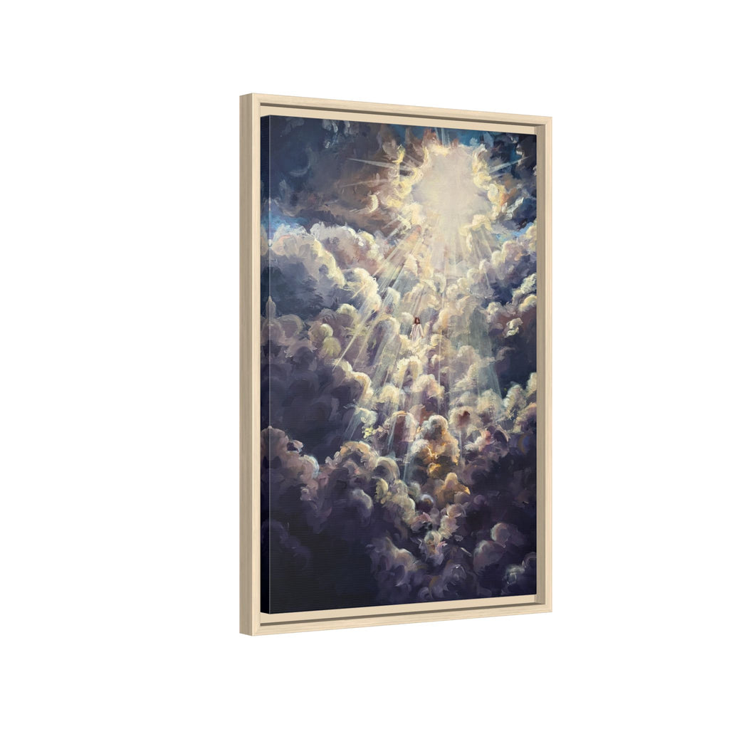 Revelations 1:7 Framed Canvas Print