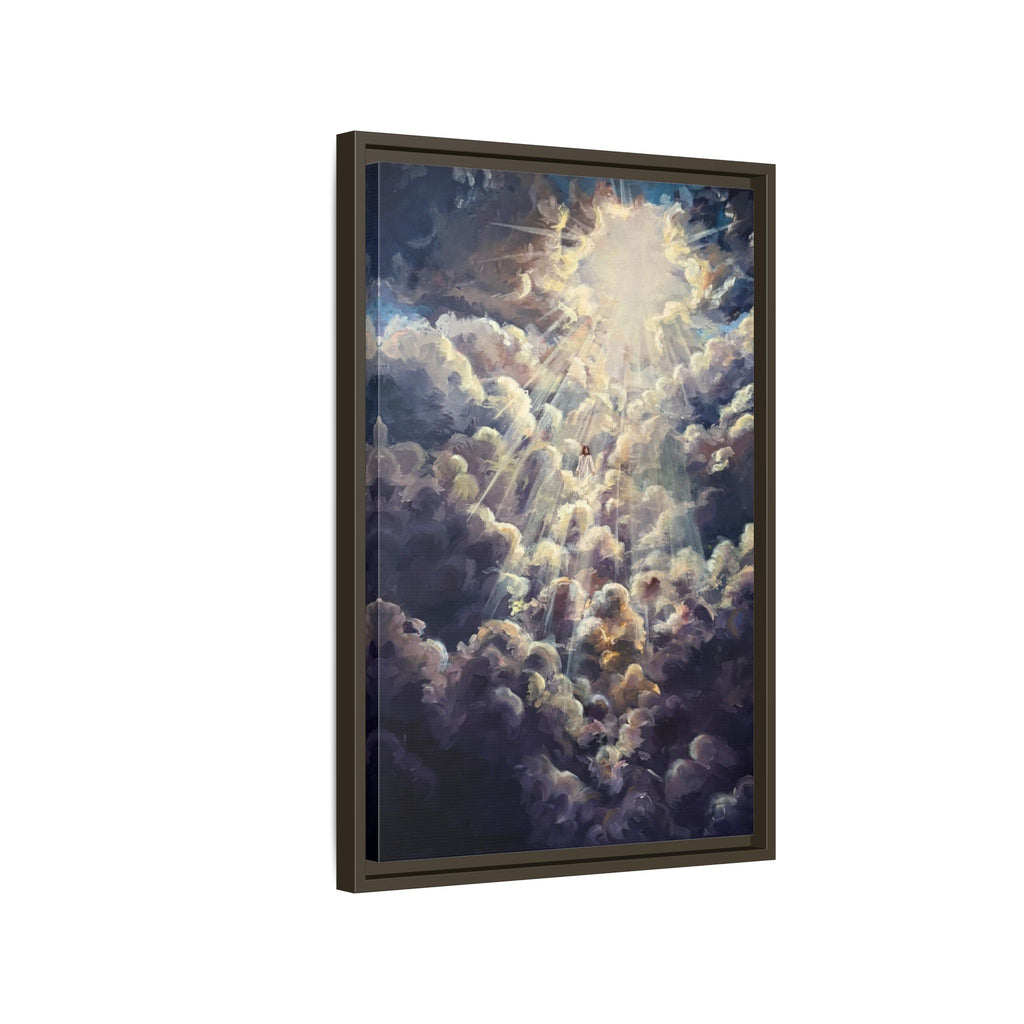 Revelations 1:7 Framed Canvas Print