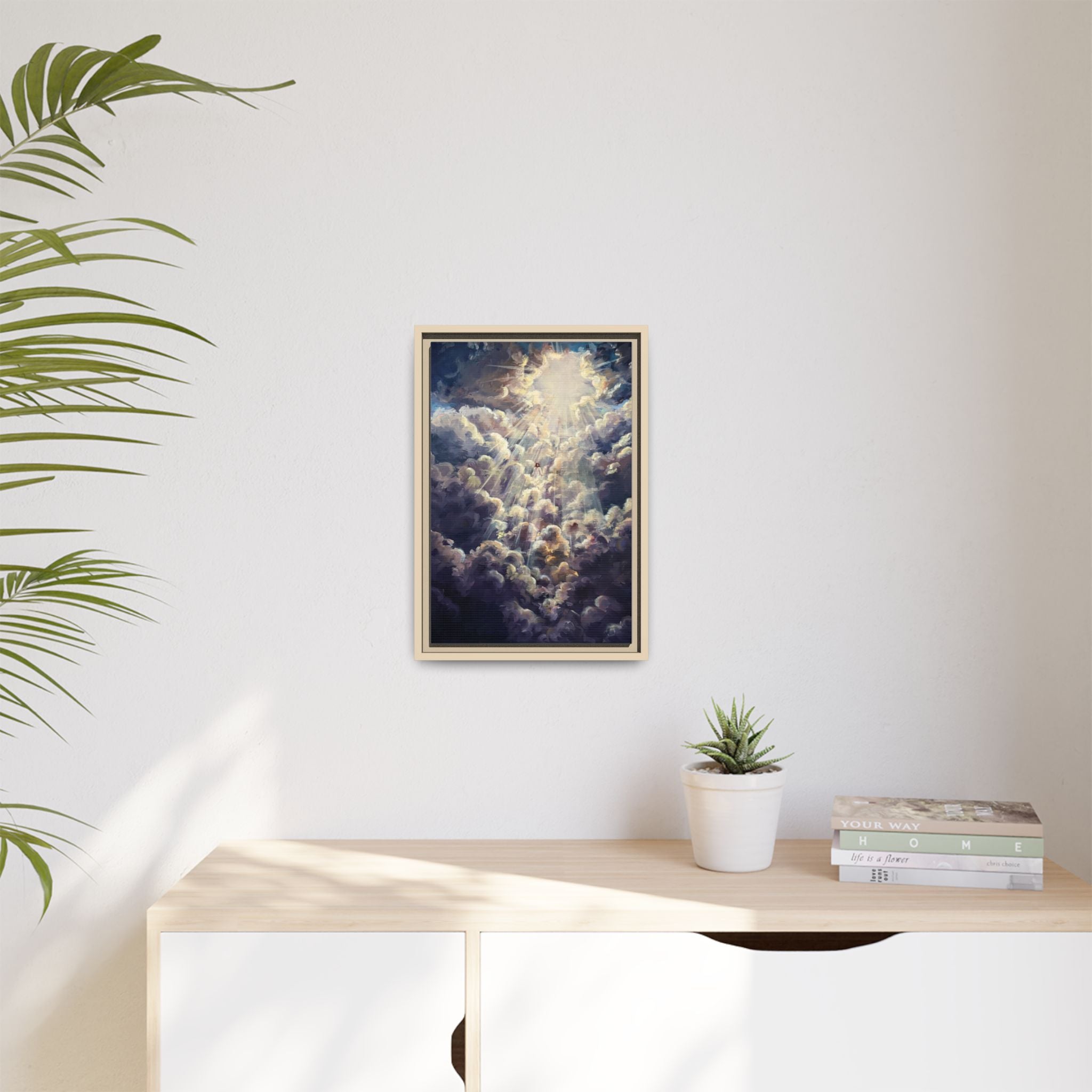 Revelations 1:7 Framed Canvas Print
