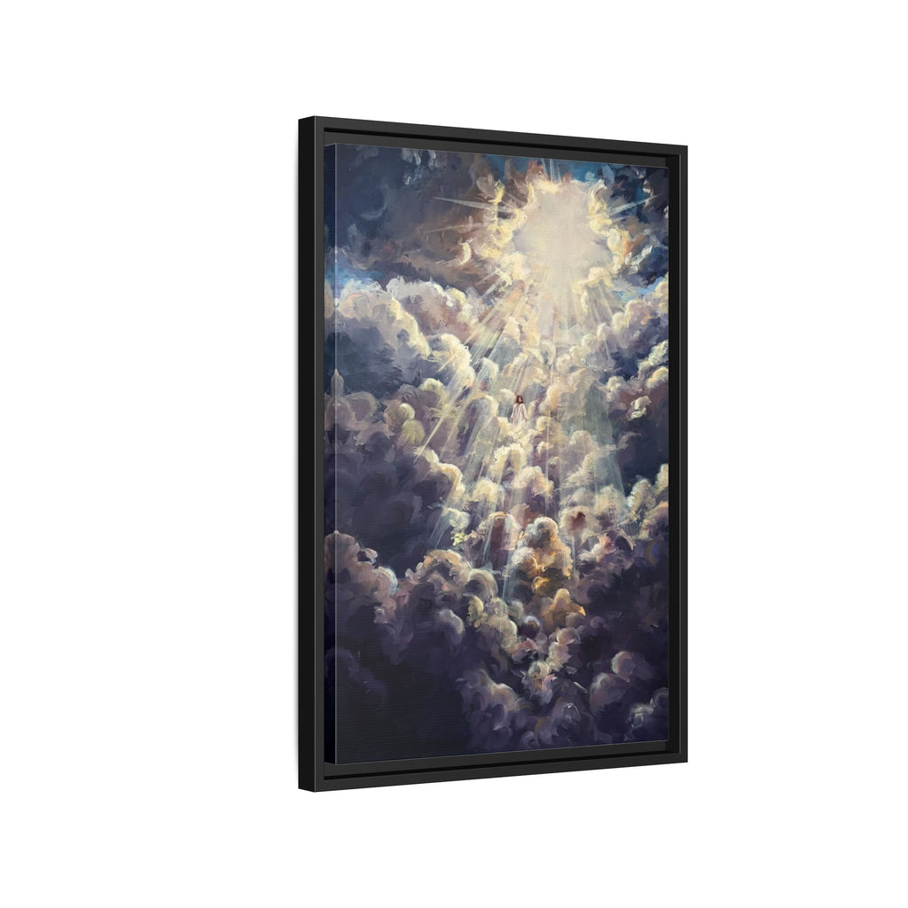 Revelations 1:7 Framed Canvas Print