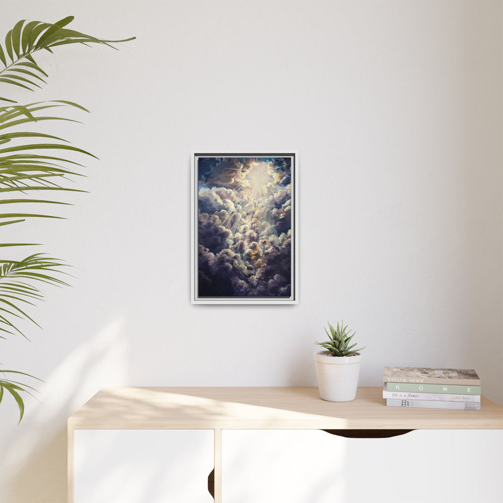 Revelations 1:7 Framed Canvas Print